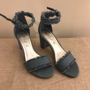 Unisa Blue Heel Sandals